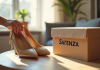 Chaussures élégantes avec box Sarenza dans un salon lumineux